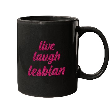 Discover Live Laugh Lesbian - Leopard Themed LGBTQIA+ Mugs