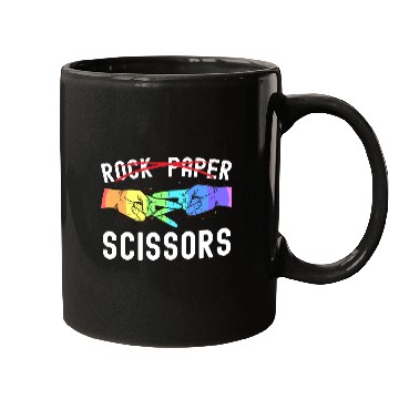 Discover Lesbian Pride Rock Paper Scissors Funny LGBTQ Mugs
