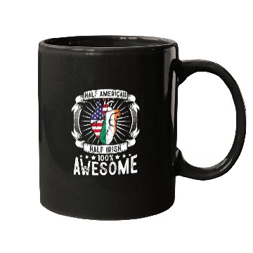 Discover Ireland USA Flag - Half American Half Irish Mugs