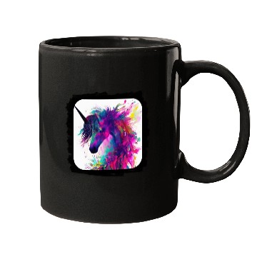 Discover Colorful splatters unicorn Mugs