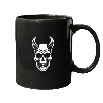 Discover Ivory Ascendance: White Horned Skull Mugs