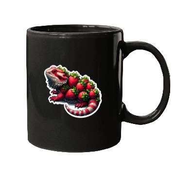 Discover Strawberry bearded dragon pattern Mugs