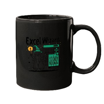 Discover excel wizard funny accountant and bookkeeper gift Mugs