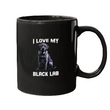 Discover Labrador Lover I LOVE MY BLACK LAB Black Mugs