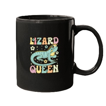 Discover Lizard Queen Groovy Bearded Dragon Lizard Lover Mugs