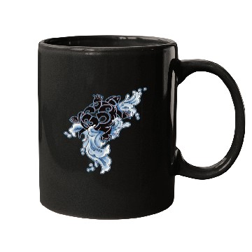 Discover Tribal Turtle Riding Waves - Kids Mugs Designs