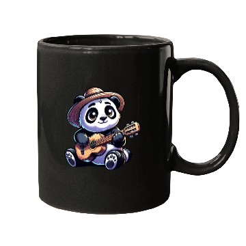 Discover Cool Panda Guitarist Music Mugs