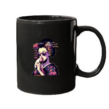 Discover Japanese Geisha in Kimono, Geishas from Kyoto Mugs