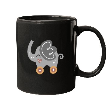 Discover elephant on wheels Mugs