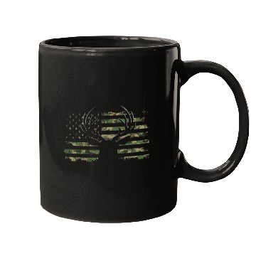 Discover American Flag Camouflage Outdoor Antlers Deer Mugs