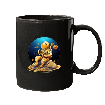 Discover Cute Astronaut Crypto Currency Trader Mining Mugs