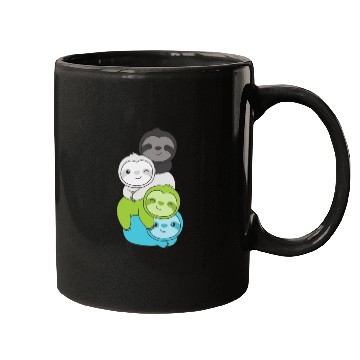Discover Quiosexual Flag Pride Lgbtq Cute Sloth Mugs