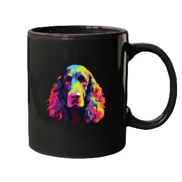 Discover Watercolor Colorful Irish Water Water Spaniel Mugs