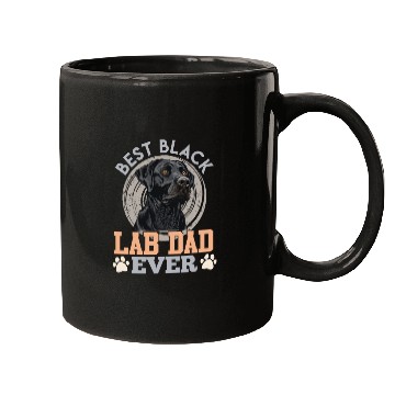 Discover Labrador Owner BEST BLACK LAB DAD EVER Dog Mugs