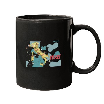 Discover City Illustrations Italy World Map Travel Map Mugs