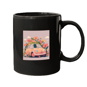 Discover Spring Flower and Old Car Mugs
