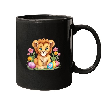 Discover Easter Lion: Vibrant & Adorable Spring Design Mugs