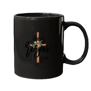 Discover He Is Risen Matthew 28:6 Christian Jesus Is Risen Mugs