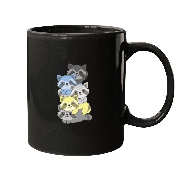 Discover Periboy Flag Pride Lgbtq Cute Raccoon Pile Mugs