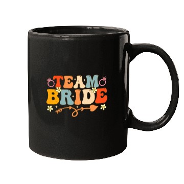 Discover Team Bride Groovy Bridal Party Bachelorette Party Mugs