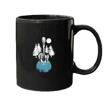 Discover Nature Guitar Silhouette Mugs