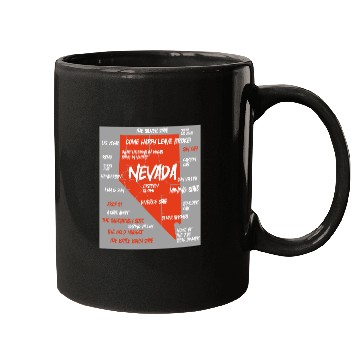 Discover Nevada map design Mugs