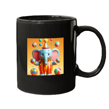 Discover 3D cartoon elephant Mugs