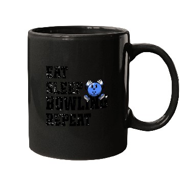 Discover Eat Sleep Bowl Repeat Bowling Player Coach Mugs