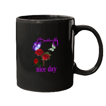 Discover "Butterfly Nice Day. Mugs