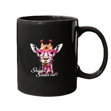 Discover A FUNNY GIRAFFE WITH PINK SUNGLASS Mugs