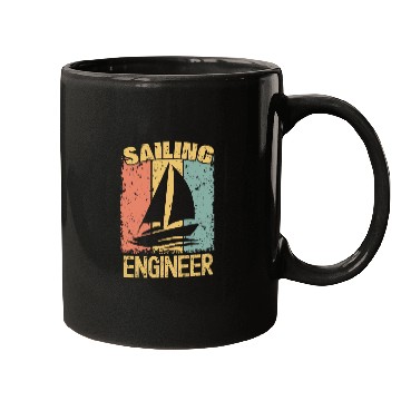Discover Sailing Engineer retro Mugs