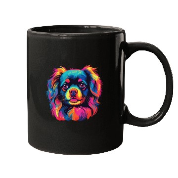 Discover Watercolor Colorful Tibetan Spaniel Mugs