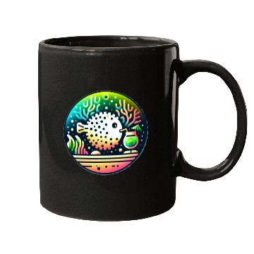 Discover Drunk Puffer Fish Mugs