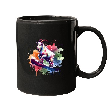 Discover Goat Snowboarder Winter Freestyle Design Mugs