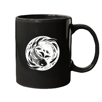 Discover Koi Carp Yoga Circle Yin And Yang Style Mugs