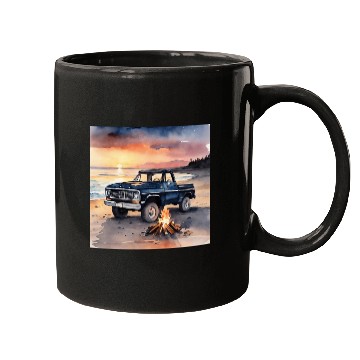Discover light watercolor illustration car Mugs