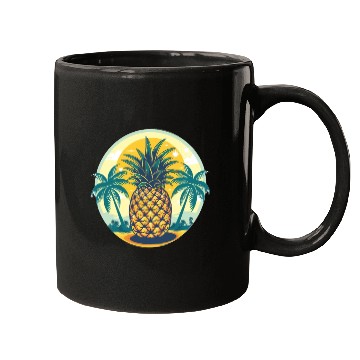 Discover Classic Pineapple and Palm Trees Mugs