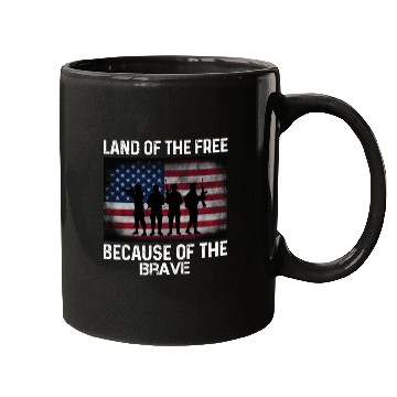 Discover Land of the free because of the brave Mugs