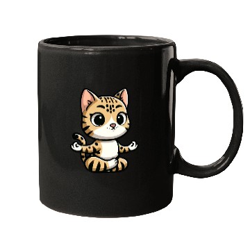 Discover Bengal Cat Yoga & Meditation Calm Mugs