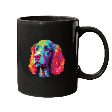 Discover Watercolor Colorful Irish Water Water Spaniel Mugs