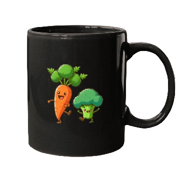 Discover Carrot Dancing with Broccoli Mugs