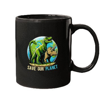 Discover Save Our Planet Dinosaurs Kid Cute Earth Day Boys Mugs