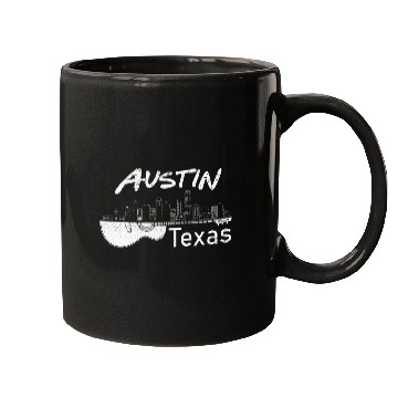 Discover Austin Texas Souvenir Guitar Music Lover Mugs