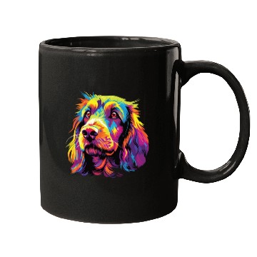 Discover Watercolor Colorful Petit Basset Griffon Vendeen Mugs