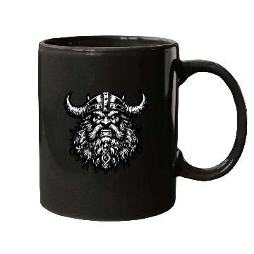 Discover Powerful Viking Warrior Version 4 Mugs