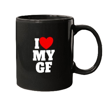 Discover I Love My GF Red Heart Matching Couple Girlfriend Mugs