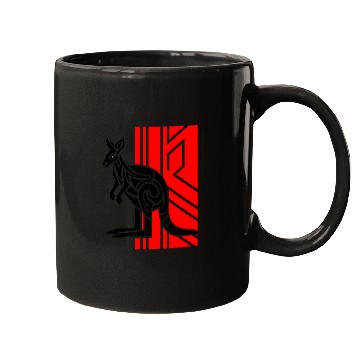 Discover Kangaroo Vector Design 3 Colors Mugs
