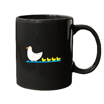 Discover Duck with ducklings Mugs