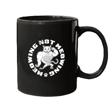 Discover Mewing Not Meowing Funny Cat Meme Jawline Mugs