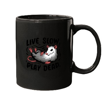 Discover Funny Possum Live slow play dead Street Cat Mugs